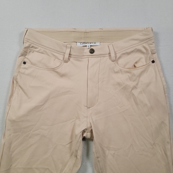 Collars & Co. Other - Collars & Co Velocity Performance Pants Mens 32x32 Beige Slim Nylon Blend Golf